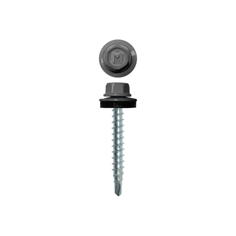 Саморез кровельный Daxmer 4,8х35 RAL 9006 (250) сверло №1