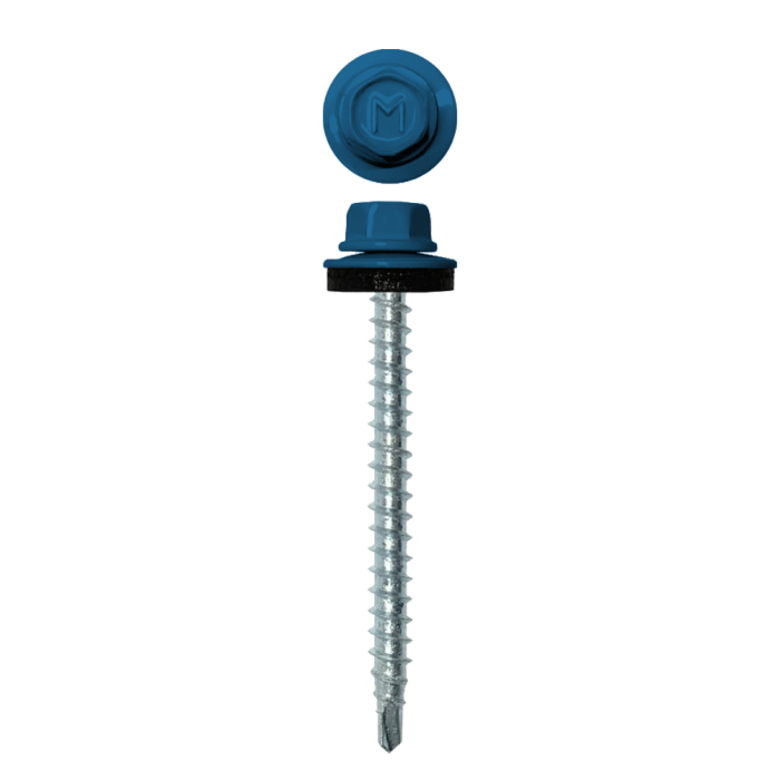 Саморез кровельный Daxmer 4,8х50 RAL 5005 (150) сверло №1