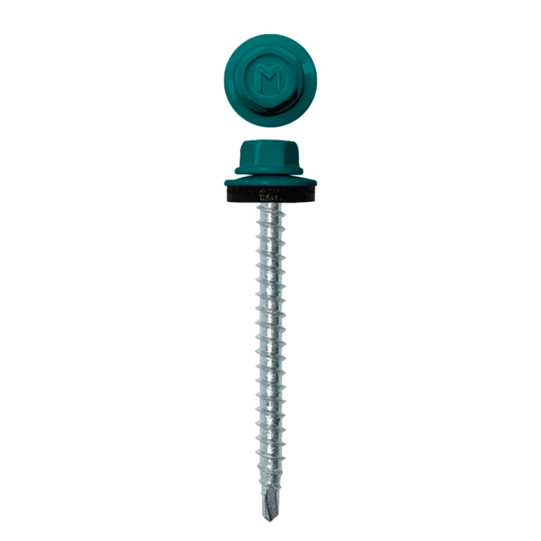 Саморез кровельный Daxmer 4,8х50 RAL 5021 (150) сверло №1