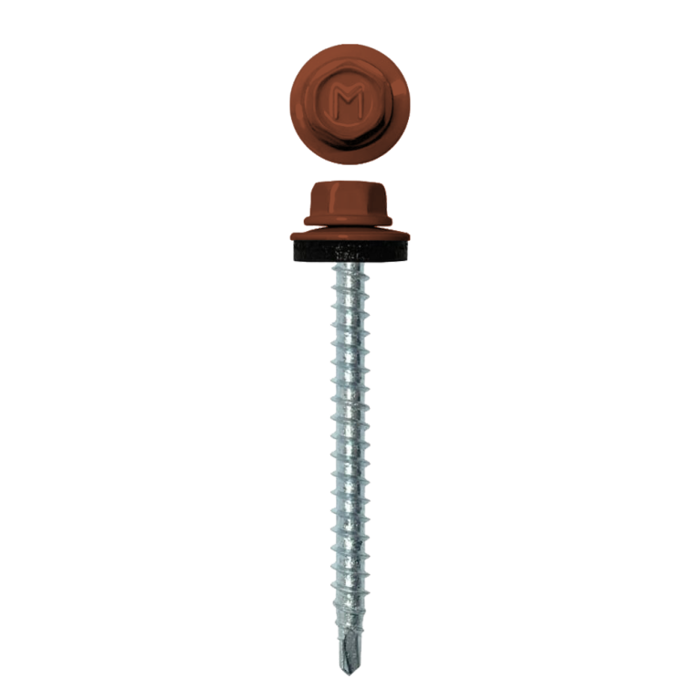 Саморез кровельный Daxmer 4,8х50 RAL 8004 (150) сверло №1