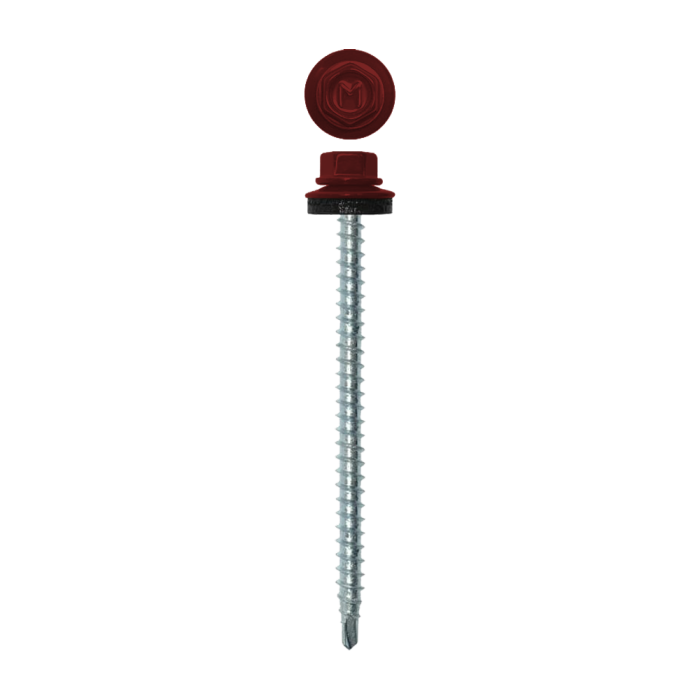 Саморез кровельный Daxmer 4,8х70 RAL 3011 (100) сверло №1