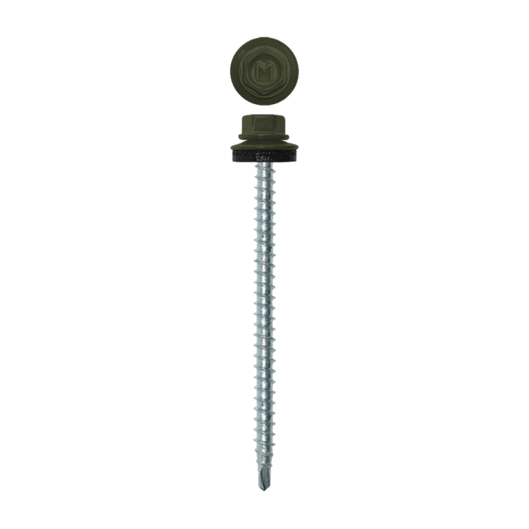 Саморез кровельный Daxmer 4,8х70 RAL 6003 (100) сверло №1