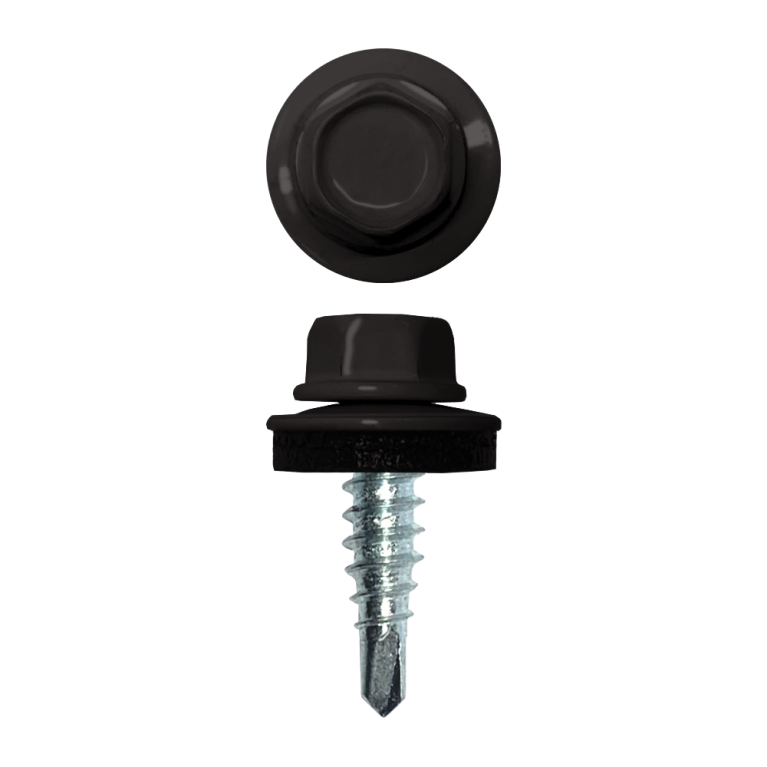 Саморез по металлу 4,8х19 (400шт) сверло №2 RAL 8019