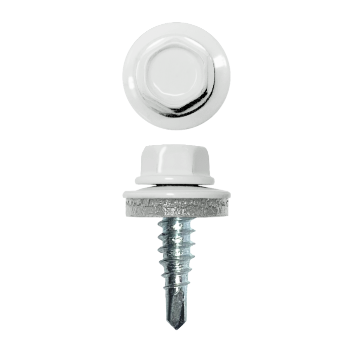 Саморез по металлу 4,8х19 (400шт) сверло №2 RAL 9003