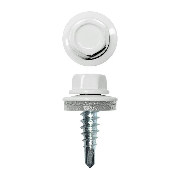 Саморез по металлу 4,8х19 (400шт) сверло №2 RAL 9003