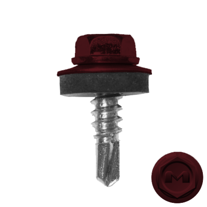 Саморез по металлу Daxmer 5,5х19 RAL 3005 (250) сверло №3