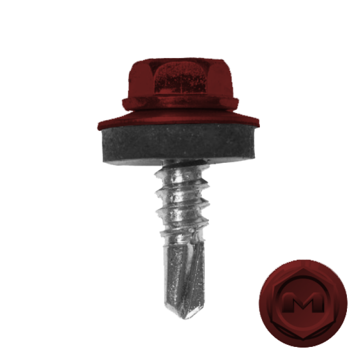 Саморез по металлу Daxmer 5,5х19 RAL 3011 (250) сверло №3