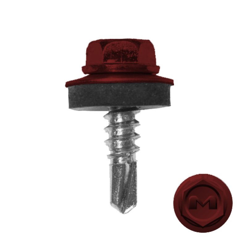 Саморез по металлу Daxmer 5,5х19 RAL 3011 (250) сверло №3