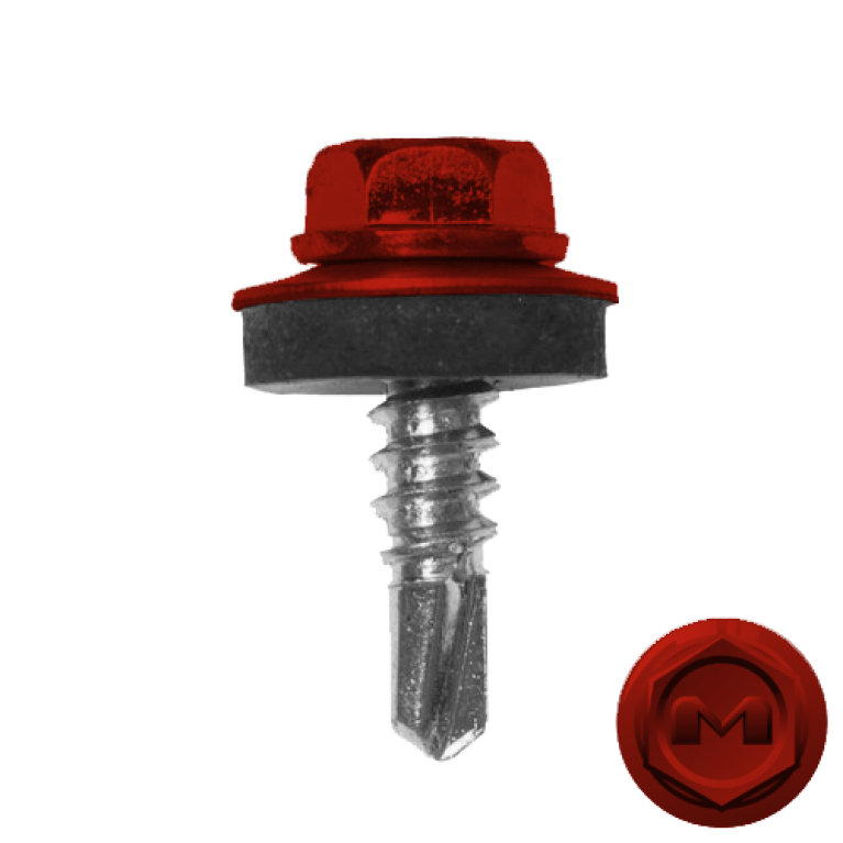 Саморез по металлу Daxmer 5,5х19 RAL 3020 (250) сверло №3