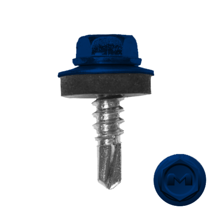 Саморез по металлу Daxmer 5,5х19 RAL 5002 (250) сверло №3