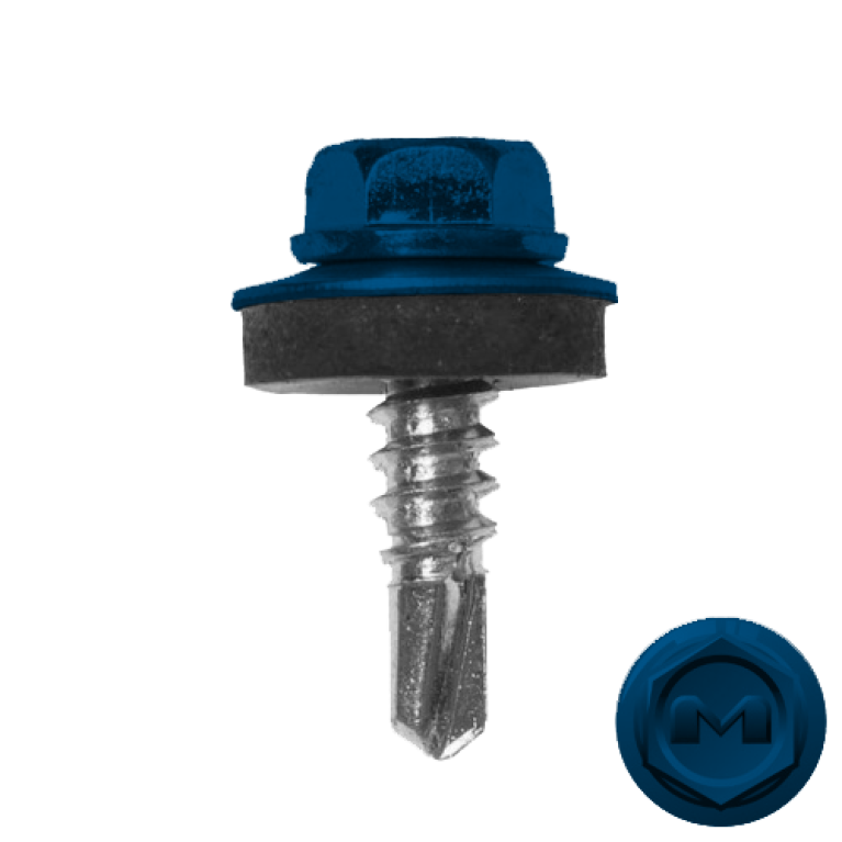 Саморез по металлу Daxmer 5,5х19 RAL 5005 (250) сверло №3