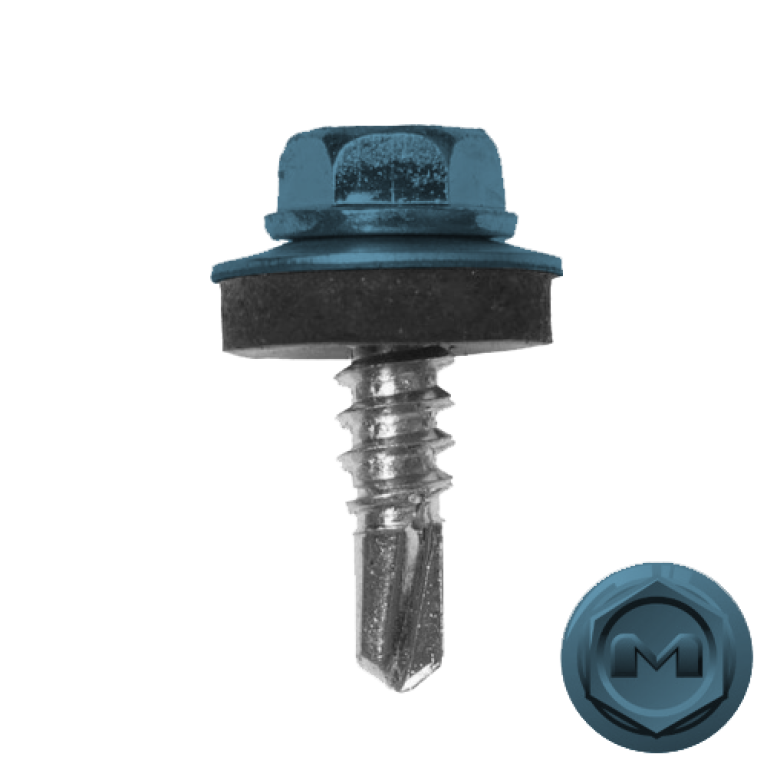 Саморез по металлу Daxmer 5,5х19 RAL 5024 (250) сверло №3