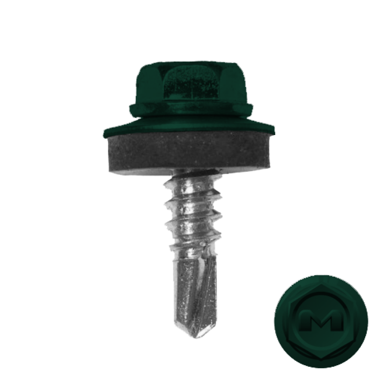 Саморез по металлу Daxmer 5,5х19 RAL 6005 (250) сверло №3