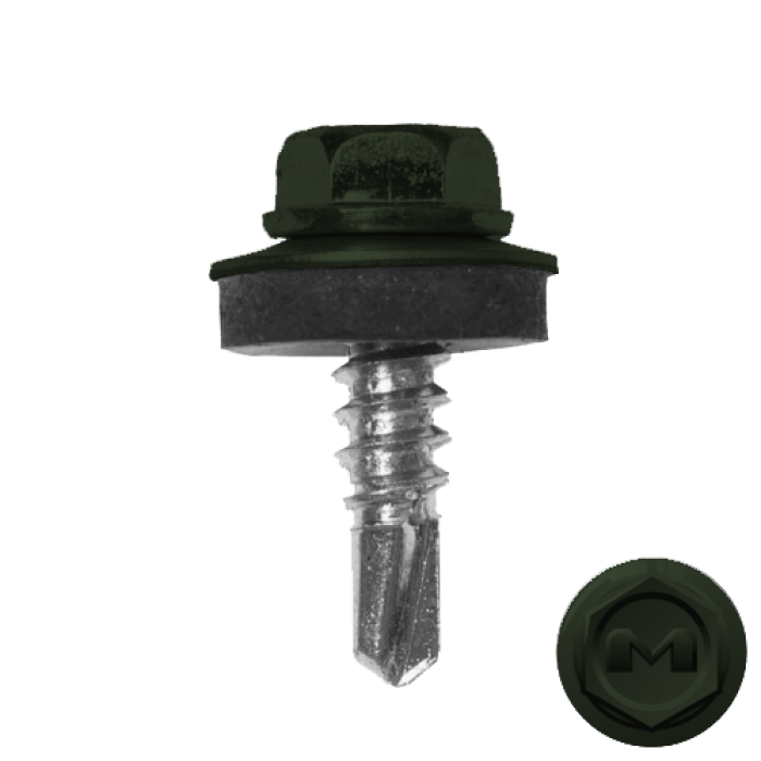 Саморез по металлу Daxmer 5,5х19 RAL 6020 (250) сверло №3