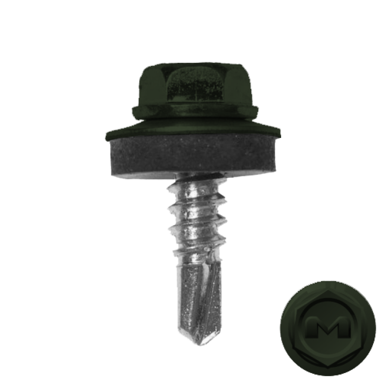 Саморез по металлу Daxmer 5,5х19 RAL 6020 (250) сверло №3