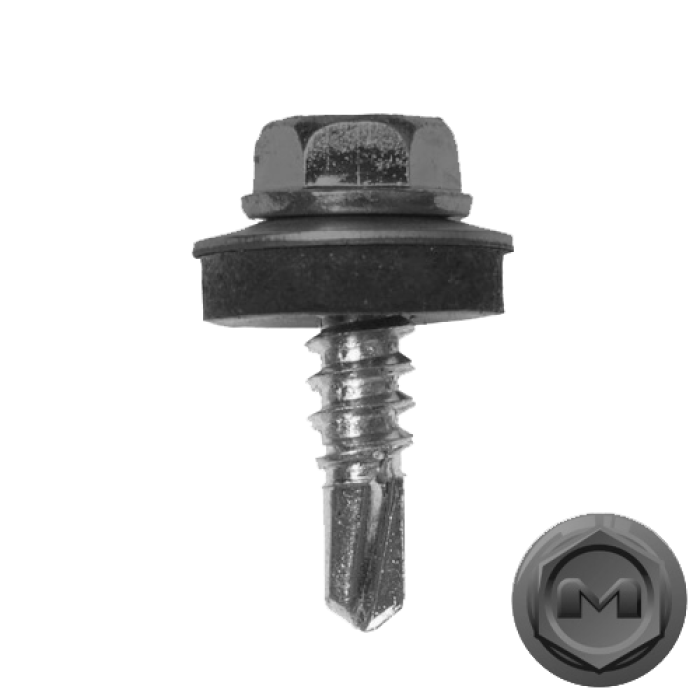 Саморез по металлу Daxmer 5,5х19 RAL 7004 (250) сверло №3