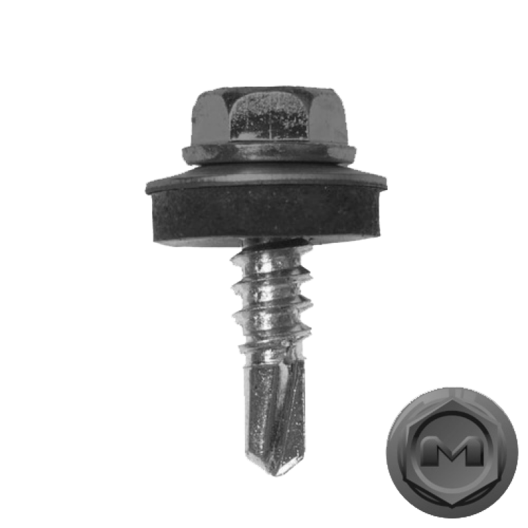 Саморез по металлу Daxmer 5,5х19 RAL 7004 (250) сверло №3