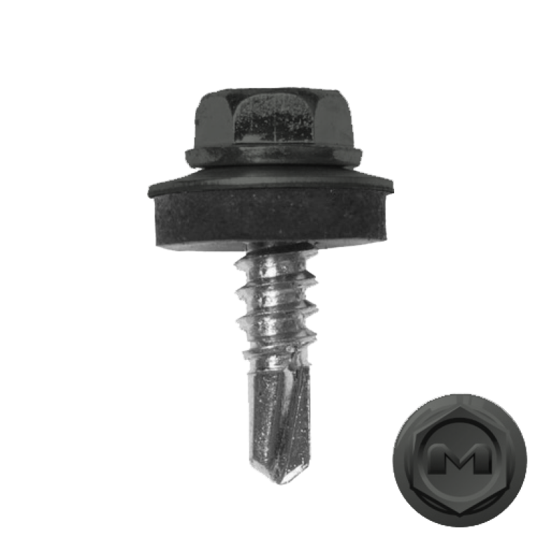 Саморез по металлу Daxmer 5,5х19 RAL 7005 (250) сверло №3