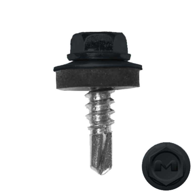 Саморез по металлу Daxmer 5,5х19 RAL 7016 (250) сверло №3