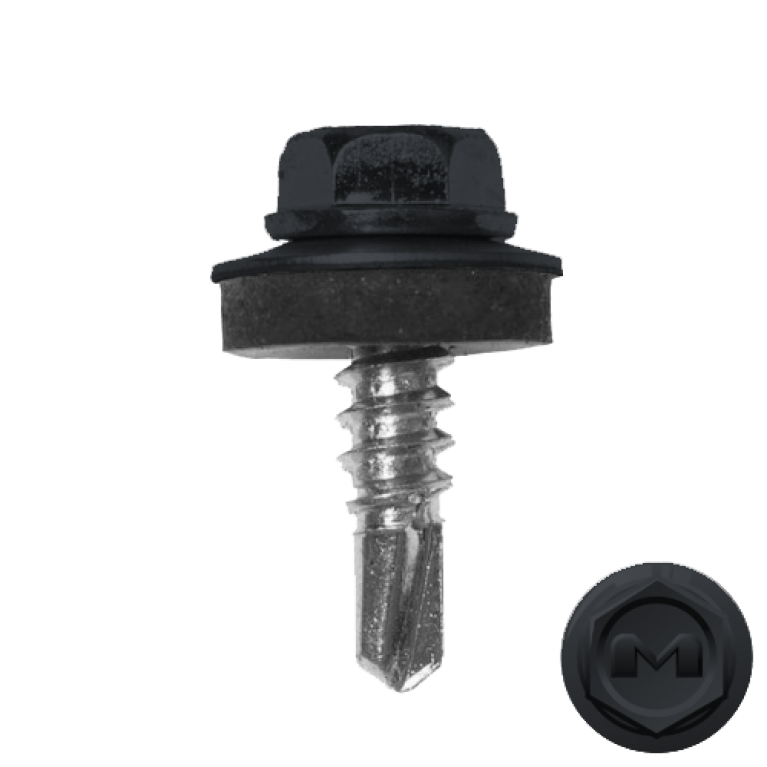 Саморез по металлу Daxmer 5,5х19 RAL 7024 (250) сверло №3