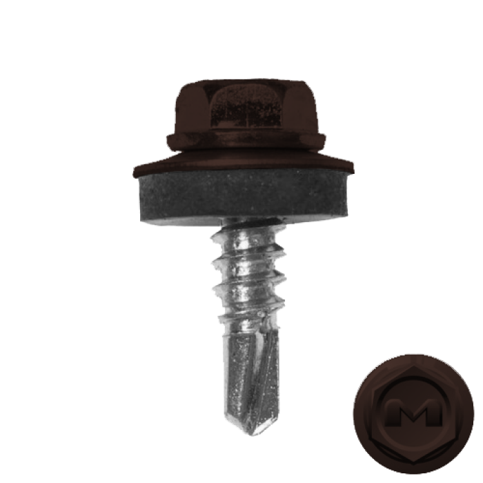 Саморез по металлу Daxmer 5,5х19 RAL 8017 (250) сверло №3