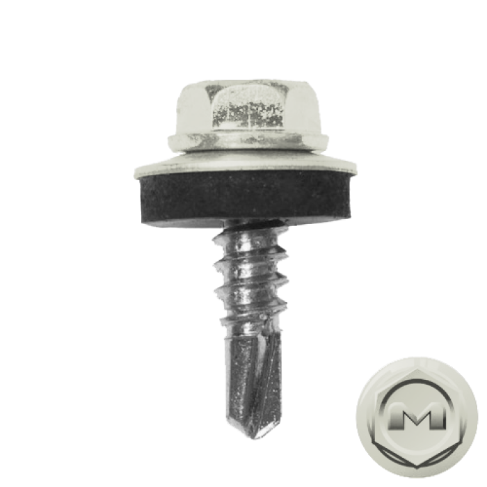 Саморез по металлу Daxmer 5,5х19 RAL 9002 (250) сверло №3