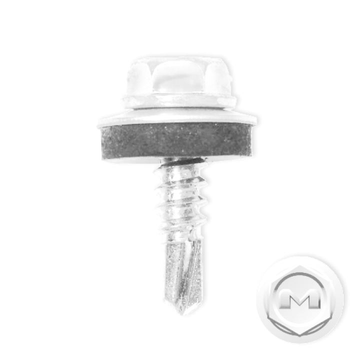 Саморез по металлу Daxmer 5,5х19 RAL 9003 (250) сверло №3