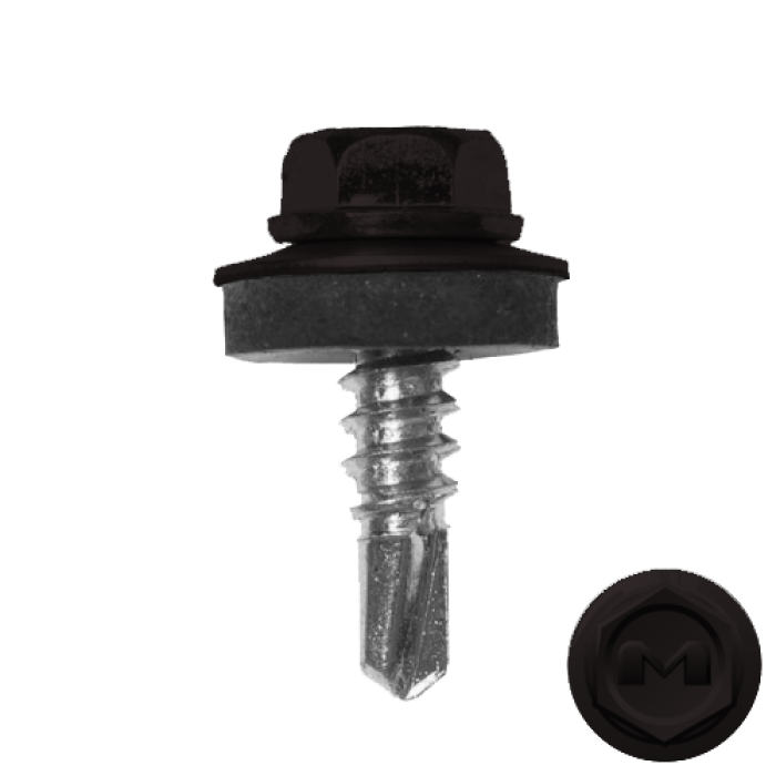 Саморез по металлу Daxmer 5,5х19 RAL 9005 (250) сверло №3