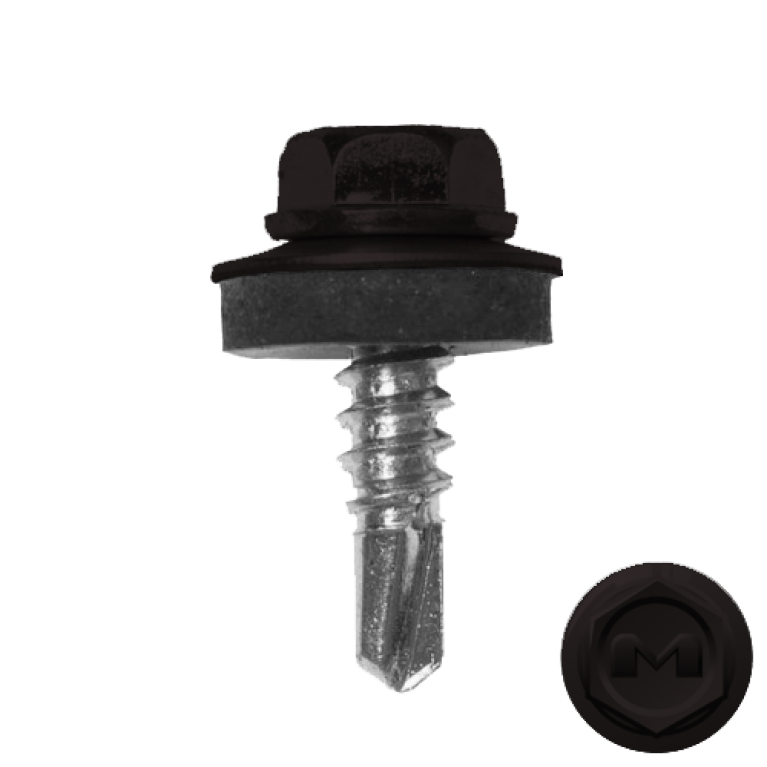 Саморез по металлу Daxmer 5,5х19 RAL 9005 (250) сверло №3