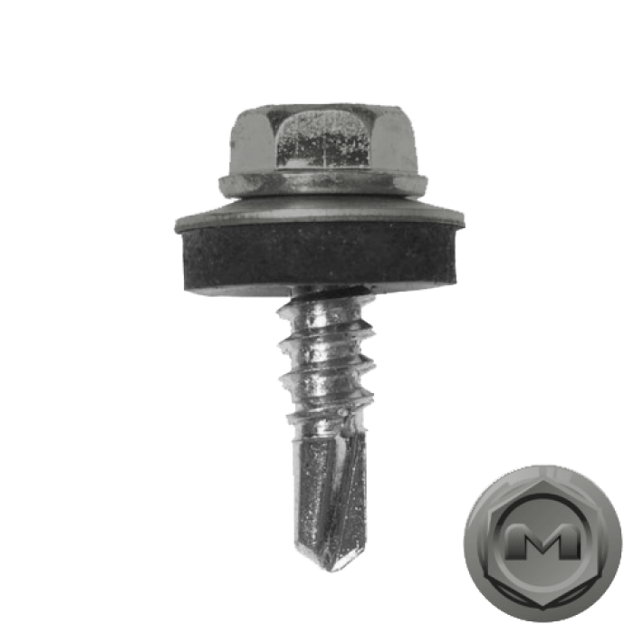 Саморез по металлу Daxmer 5,5х19 RAL 9007 (250) сверло №3