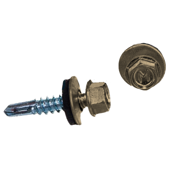 Саморез по металлу Daxmer 5,5х25 RAL 1014 (250) сверло №3