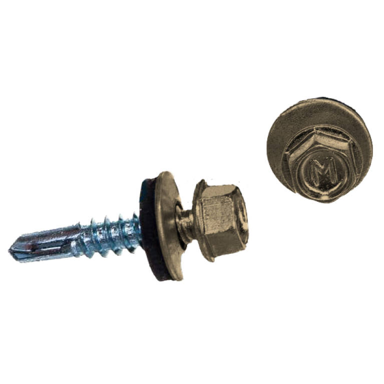 Саморез по металлу Daxmer 5,5х25 RAL 1014 (250) сверло №3