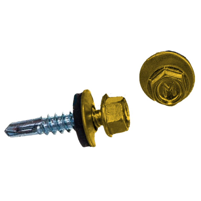 Саморез по металлу Daxmer 5,5х25 RAL 1018 (250) сверло №3