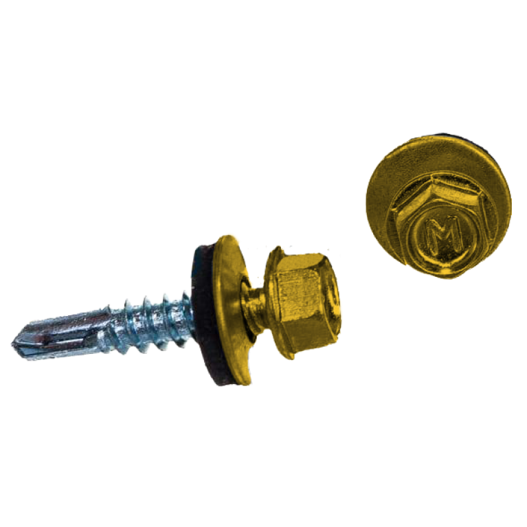 Саморез по металлу Daxmer 5,5х25 RAL 1018 (250) сверло №3