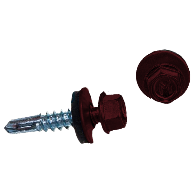 Саморез по металлу Daxmer 5,5х25 RAL 3005 (250) сверло №3