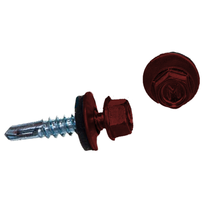 Саморез по металлу Daxmer 5,5х25 RAL 3011 (250) сверло №3