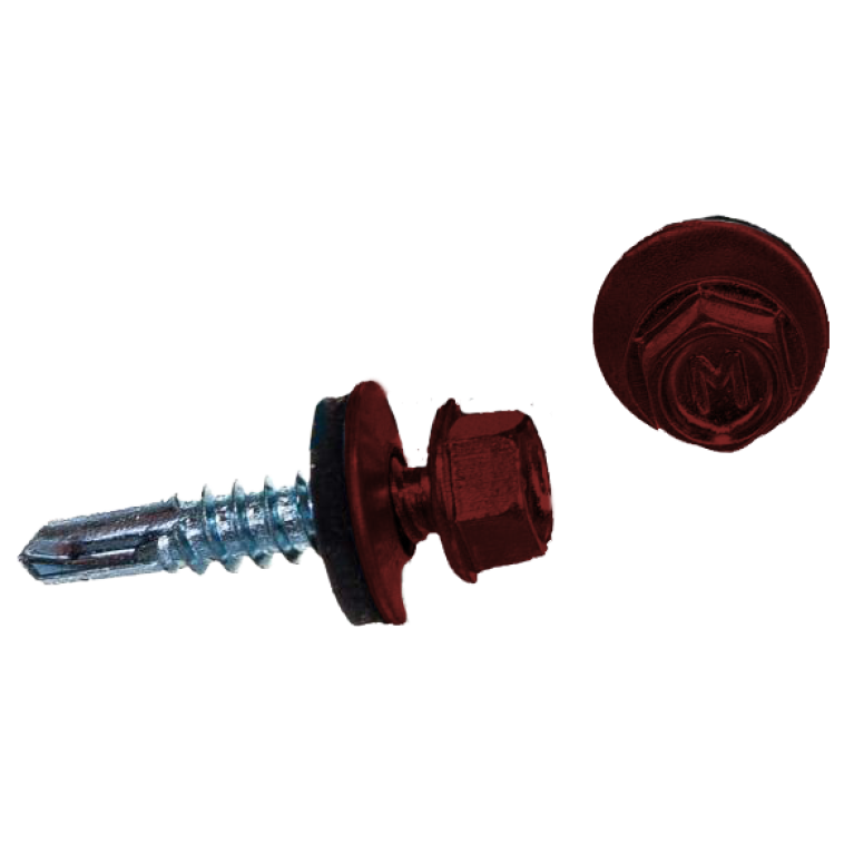 Саморез по металлу Daxmer 5,5х25 RAL 3011 (250) сверло №3