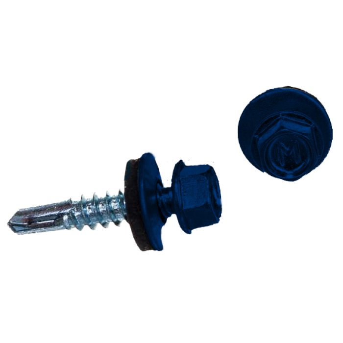 Саморез по металлу Daxmer 5,5х25 RAL 5002 (250) сверло №3