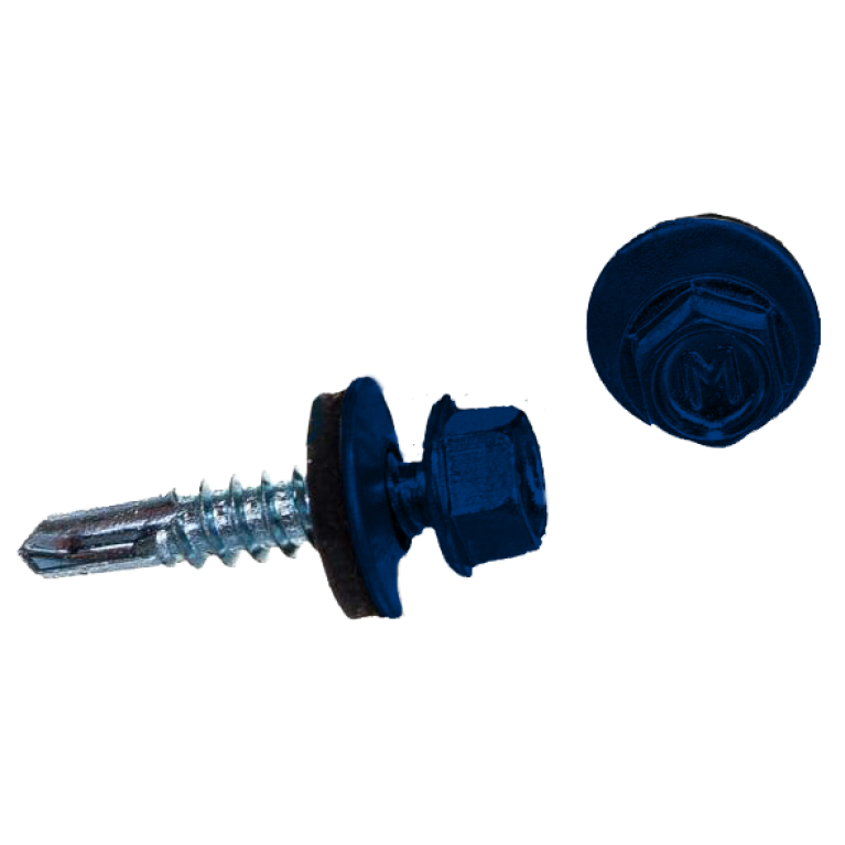 Саморез по металлу Daxmer 5,5х25 RAL 5002 (250) сверло №3