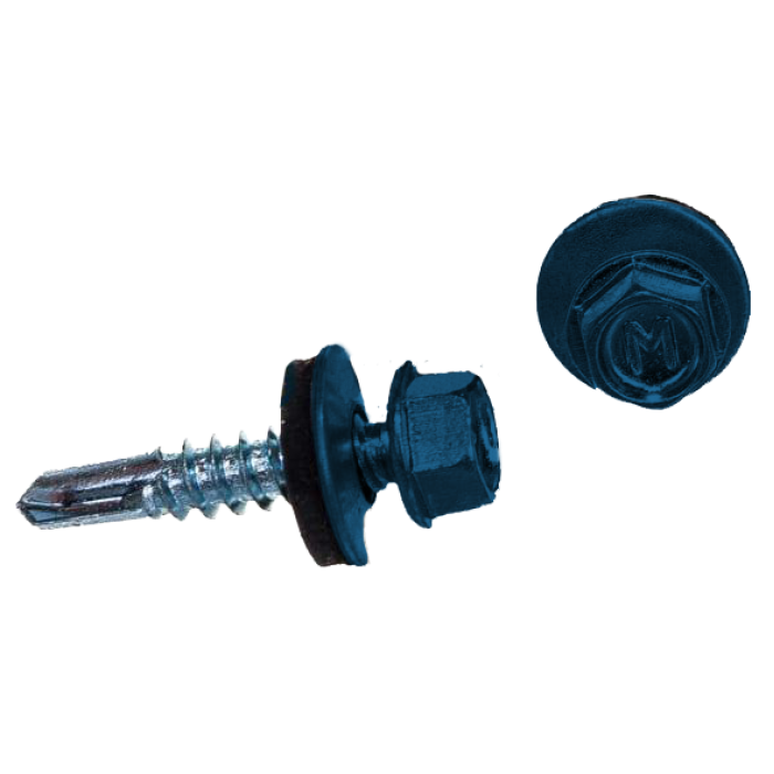 Саморез по металлу Daxmer 5,5х25 RAL 5005 (250) сверло №3