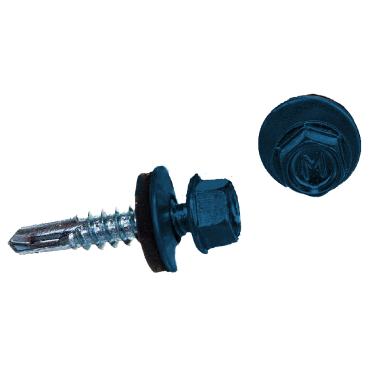 Саморез по металлу Daxmer 5,5х25 RAL 5005 (250) сверло №3