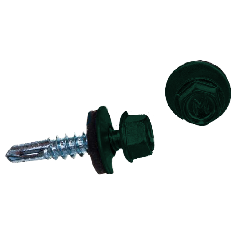 Саморез по металлу Daxmer 5,5х25 RAL 6005 (250) сверло №3