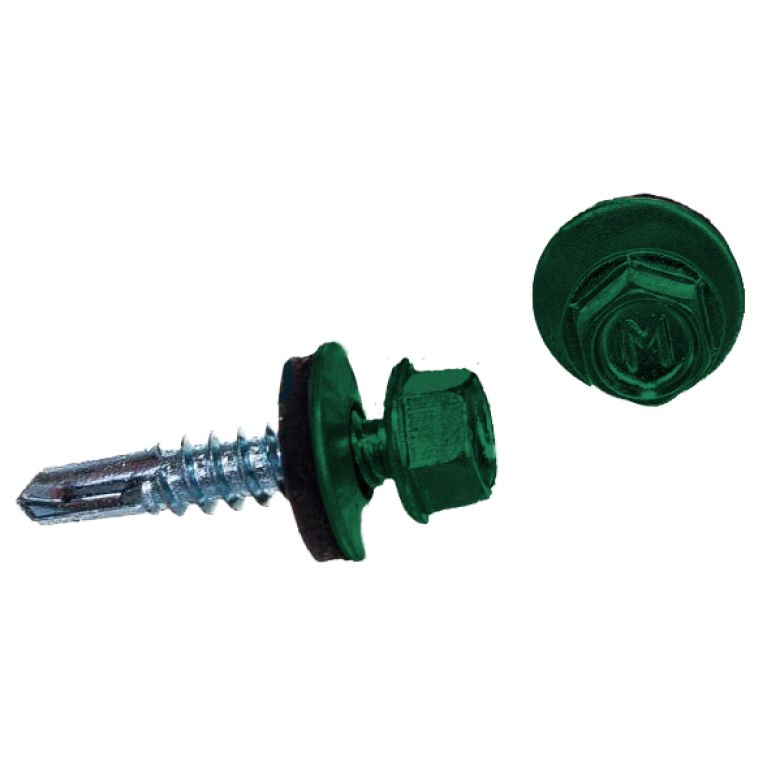 Саморез по металлу Daxmer 5,5х25 RAL 6029 (250) сверло №3