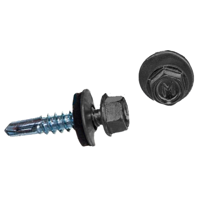 Саморез по металлу Daxmer 5,5х25 RAL 7004 (250) сверло №3