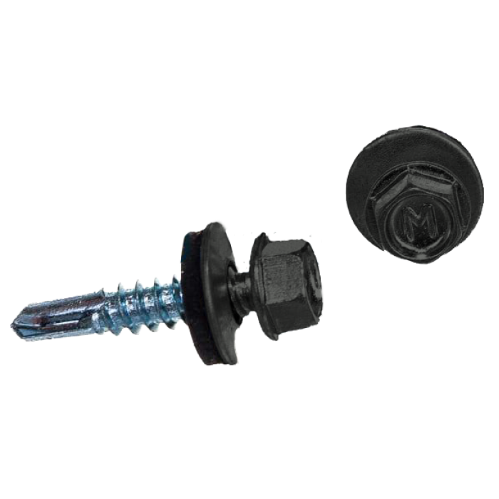 Саморез по металлу Daxmer 5,5х25 RAL 7005 (250) сверло №3