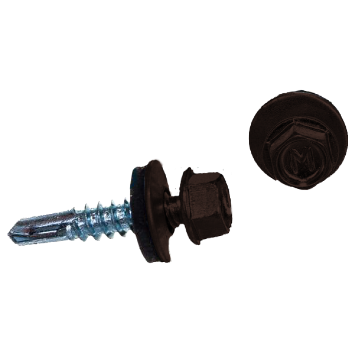 Саморез по металлу Daxmer 5,5х25 RAL 8017 (250) сверло №3