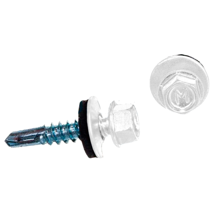 Саморез по металлу Daxmer 5,5х25 RAL 9003 (250) сверло №3