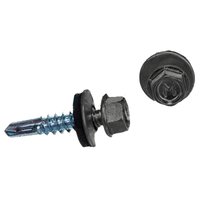 Саморез по металлу Daxmer 5,5х25 RAL 9006 (250) сверло №3