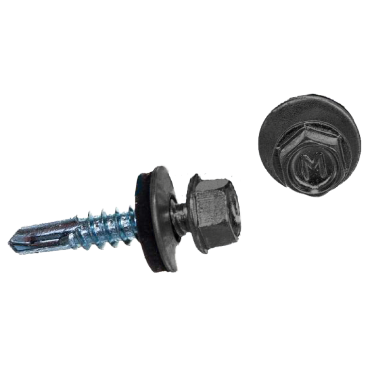 Саморез по металлу Daxmer 5,5х25 RAL 9006 (250) сверло №3