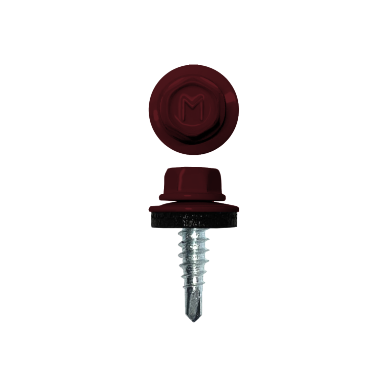 Саморез по металлу Daxmer 4,8х19 RAL 3005 (250) сверло №2